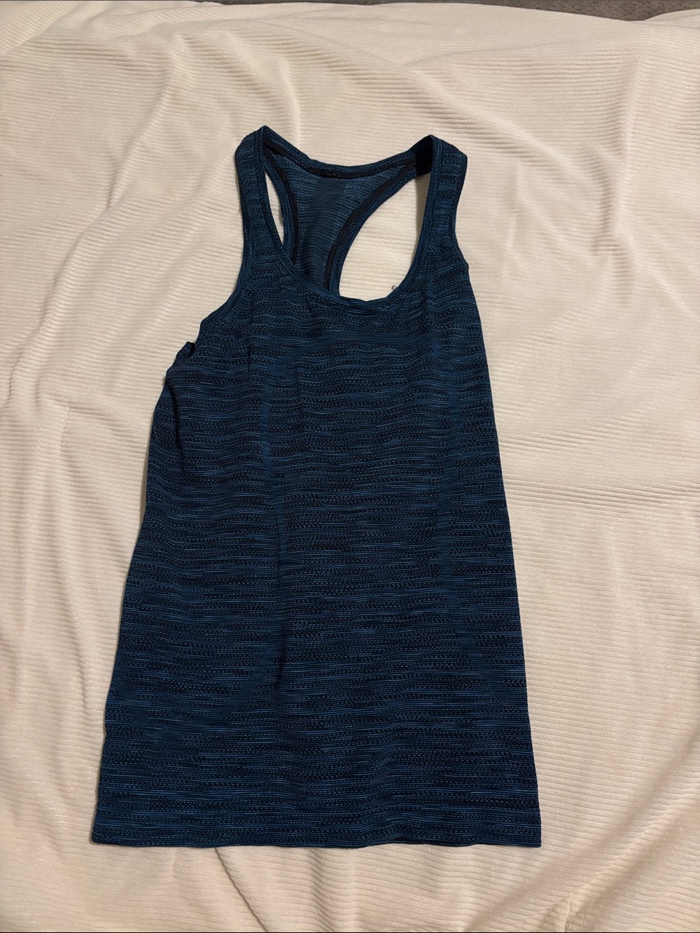 lululemon athletica Navy Blue Striped Racerback Tank